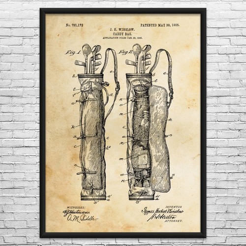 Golf bag patent - bag, art: