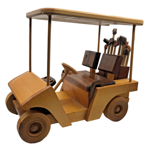 Wooden golf cart beautifully - golf,
