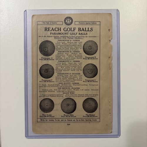 1917 reach golf ball - co.,