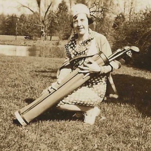 1930s woman holding golf - 1930s, caddy