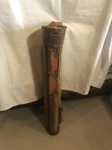 Antique leather canvas stove - leather, &