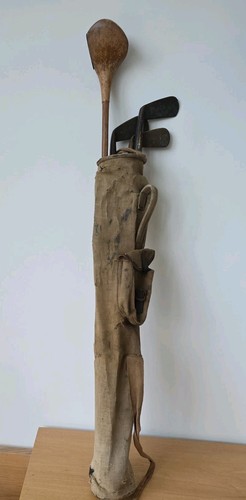 Antique canvas pipe golf - antique, bag