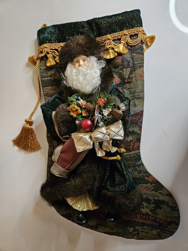 Christmas stocking embellished - christmas,